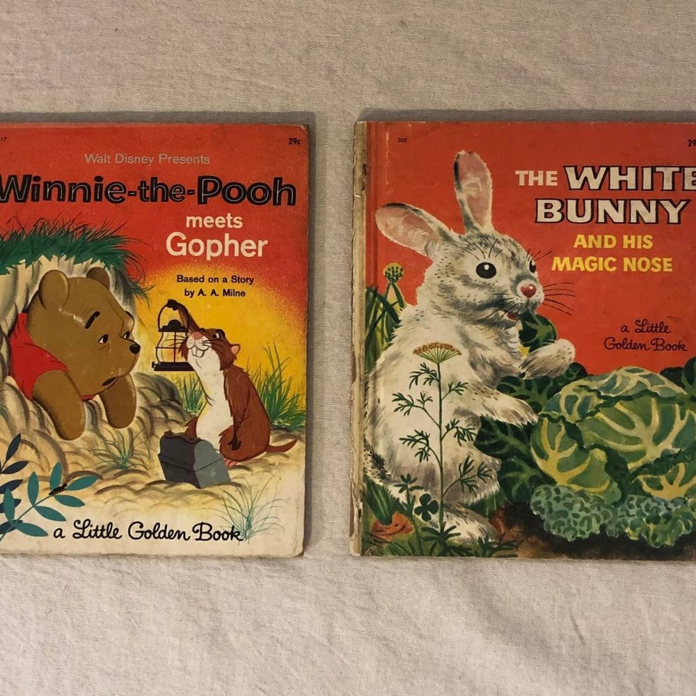 Vintage Lot of 2 Little Golden Books